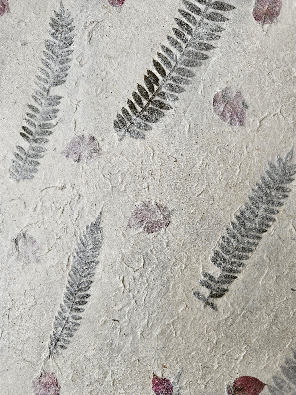 a4 paper lokta paper fern petals mixed