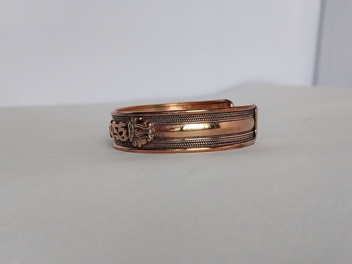 Hand Forged 100% Pure Copper Bracelet. Solid Copper Arthritis Relief Bracelet. Fashion Handmade, Om Mani Copper