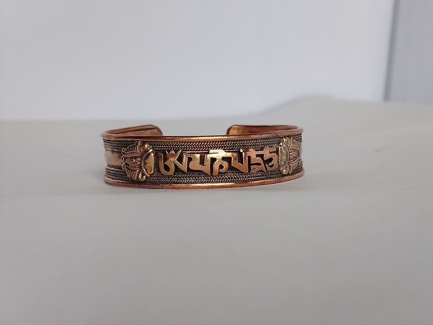 Hand Forged 100% Pure Copper Bracelet. Solid Copper Arthritis Relief Bracelet. Fashion Handmade, Om Mani Copper