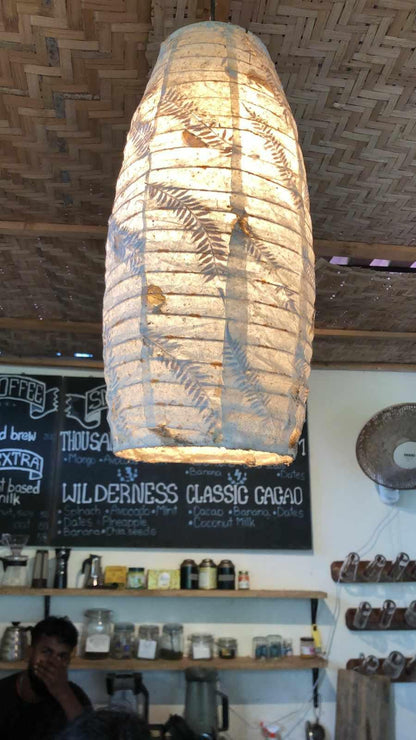 Handmade Nepali Kagaj AKA Lokta Paper Lampshades, Lampshade Handmade Paper lamp shades, Ecofriendly, Oval