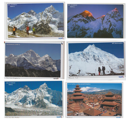 Handmade Nepali Kagaj AKA Lokta Paper greetings and Post Cards, Greeting Card , Gift Card Handmade Paper, Mount Everest Top of the World