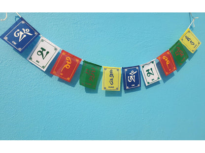 Tibetan Prayer Flags -Wind Horse Lungta Flag, Om Mani, Seven Chackra Indoor/outdoor use ~Handmade in Nepal