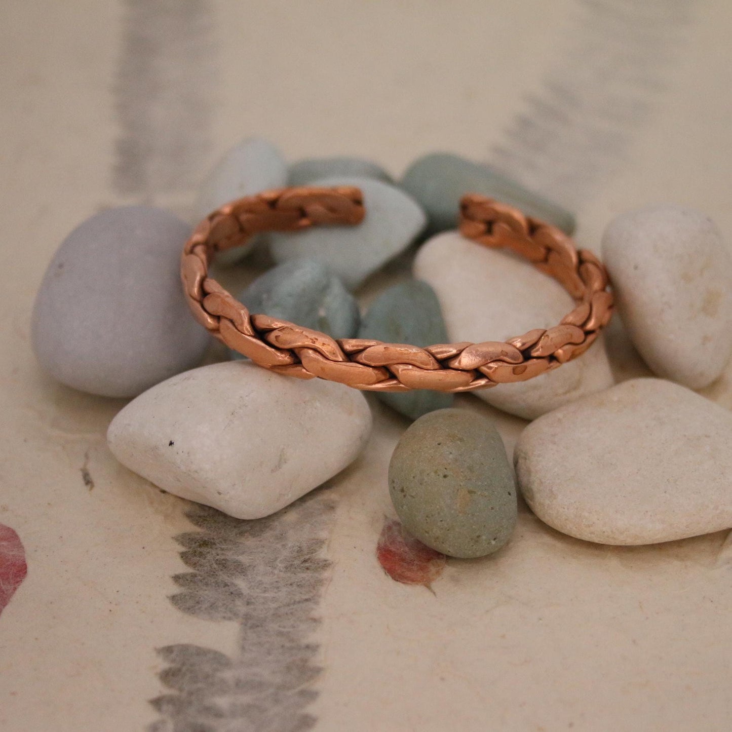 Pure Copper Bracelet - Healing Bracelet - Copper Cuff Bangle - Handmade in Nepal - Ideal for Gift, Braided Copper