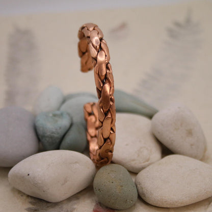 Pure Copper Bracelet - Healing Bracelet - Copper Cuff Bangle - Handmade in Nepal - Ideal for Gift, Braided Copper