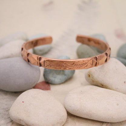 Pure Copper Bracelet - Healing Bracelet - Copper Cuff Bangle - Handmade in Nepal - Ideal for Gift, Maccha Curve