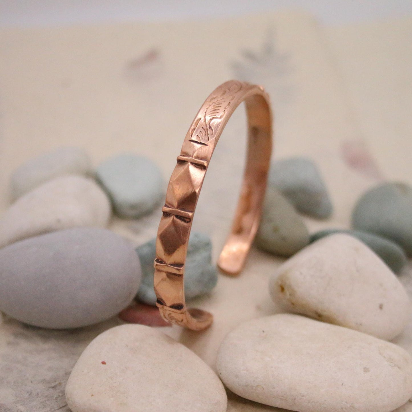 Pure Copper Bracelet - Healing Bracelet - Copper Cuff Bangle - Handmade in Nepal - Ideal for Gift, Maccha Curve