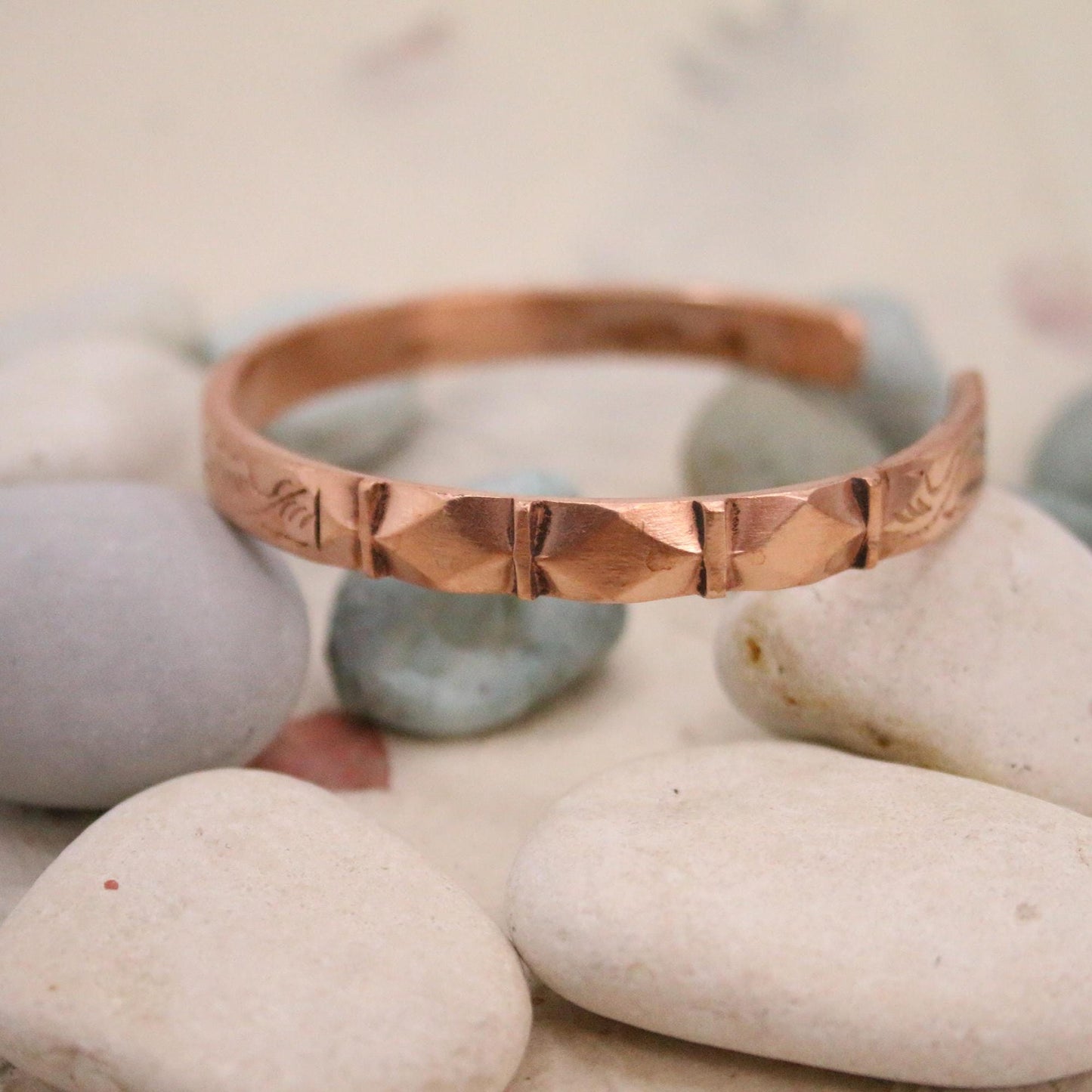 Pure Copper Bracelet - Healing Bracelet - Copper Cuff Bangle - Handmade in Nepal - Ideal for Gift, Maccha Curve