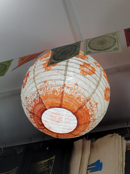 Handmade Nepali Kagaj AKA Lokta Paper Lampshades, Lampshade Handmade Paper lamp shades, Ecofriendly Tie-dye