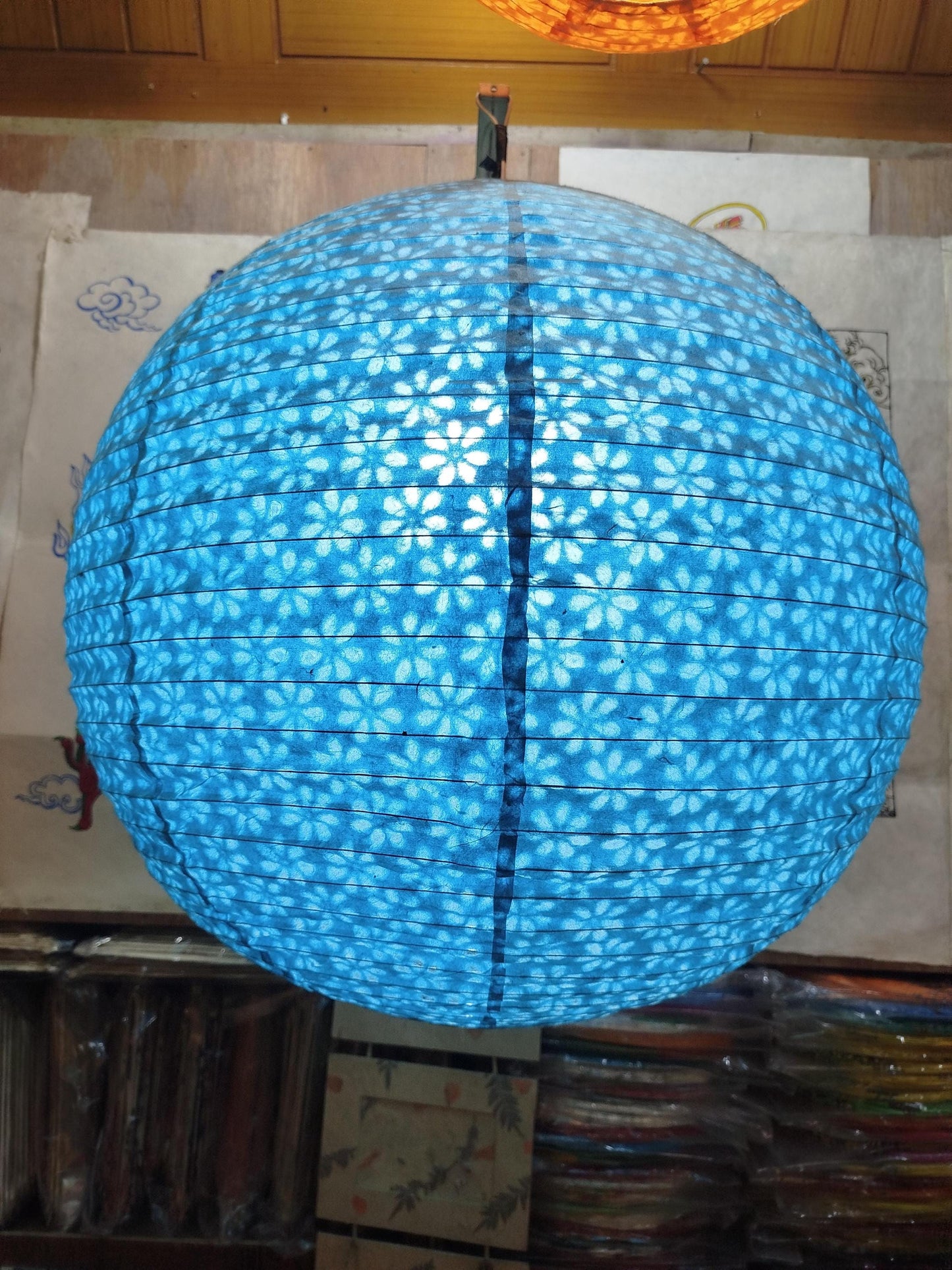 Handmade Nepali Kagaj AKA Lokta Paper Lampshades, Lampshade Handmade Paper lamp shades, Ecofriendly, 21inch big Size