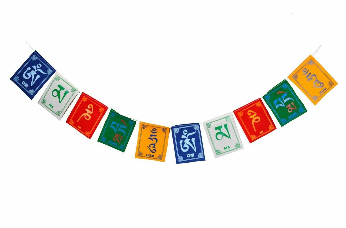 Tibetan Prayer Flags -Wind Horse Lungta Flag, Om Mani, Seven Chackra Indoor/outdoor use ~Handmade in Nepal