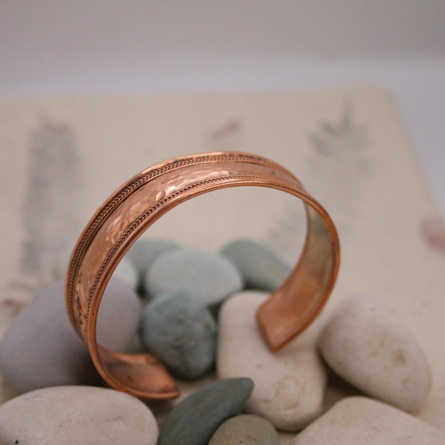 Pure Copper Bracelet - Healing Bracelet - Copper Cuff Bangle - Handmade in Nepal - Ideal for Gift, Hand beaten Flat