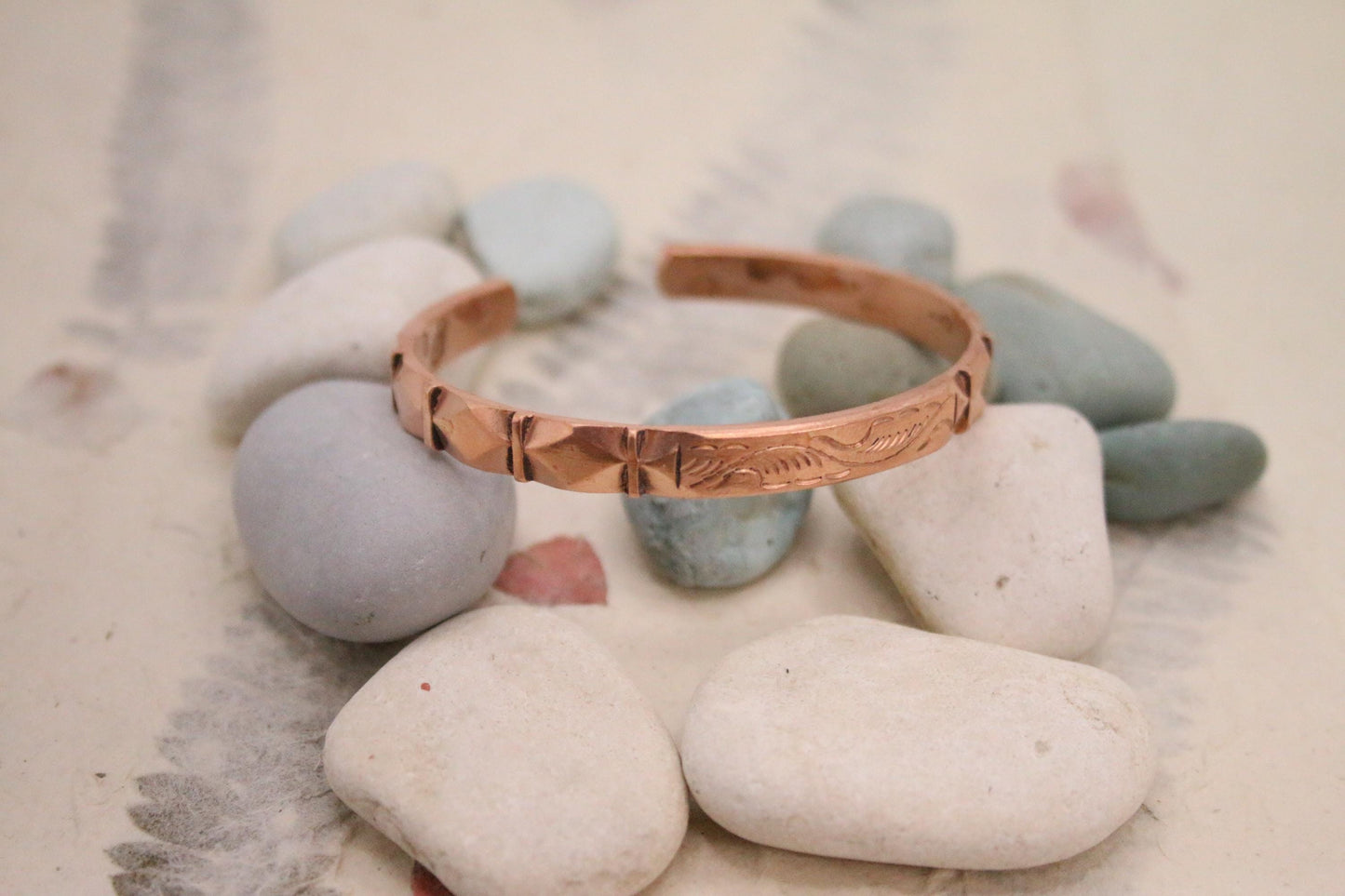 Pure Copper Bracelet - Healing Bracelet - Copper Cuff Bangle - Handmade in Nepal - Ideal for Gift, Maccha Curve