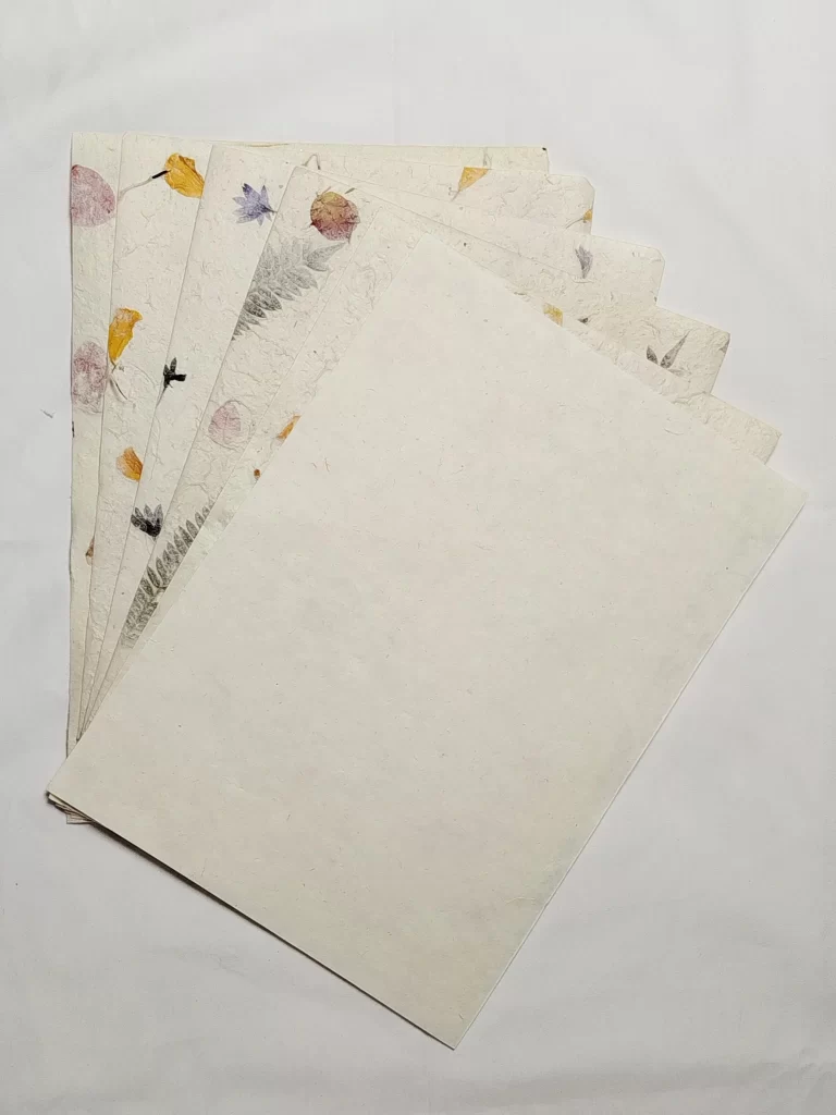 Handmade Paper A4 - Fern & Petal Mix - Eco-friendly Lokta Paper