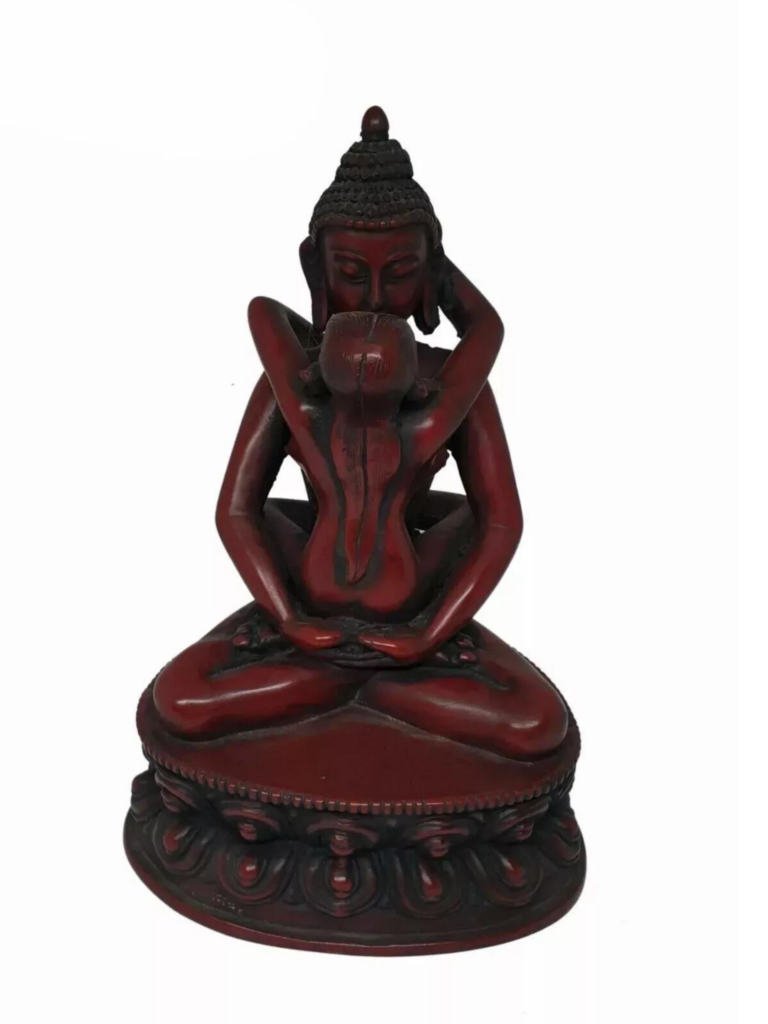 Buddha Shakti Yab Yum Resin Statue 5", Handmade Buddha Statue , Samanthabhadra Buddha Shakti Resin Statue Handmade