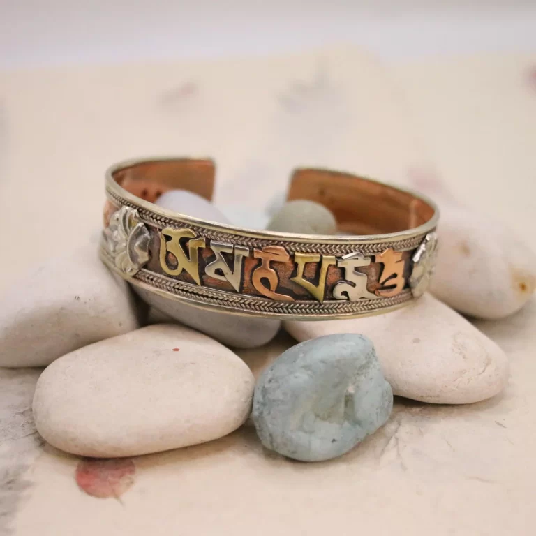 Pure Copper Bracelet - Tibetan Newa Copper Bracelet - Tibetan Mantra Bracelet