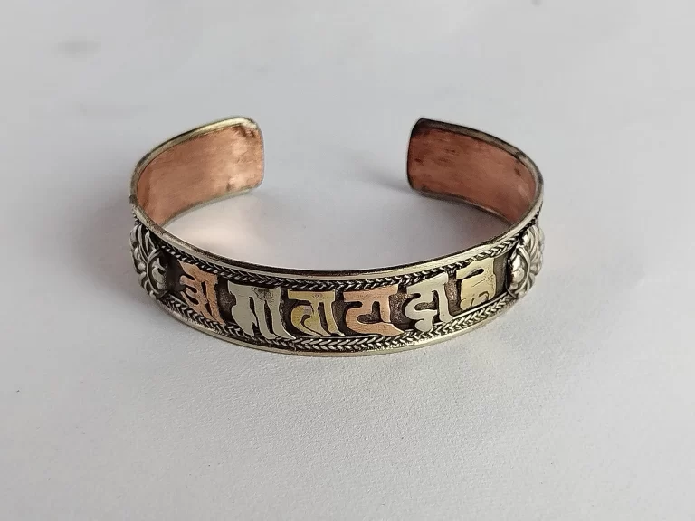 Tibetan Mantra Copper Bracelet - Authentic Newari Pure Copper Design