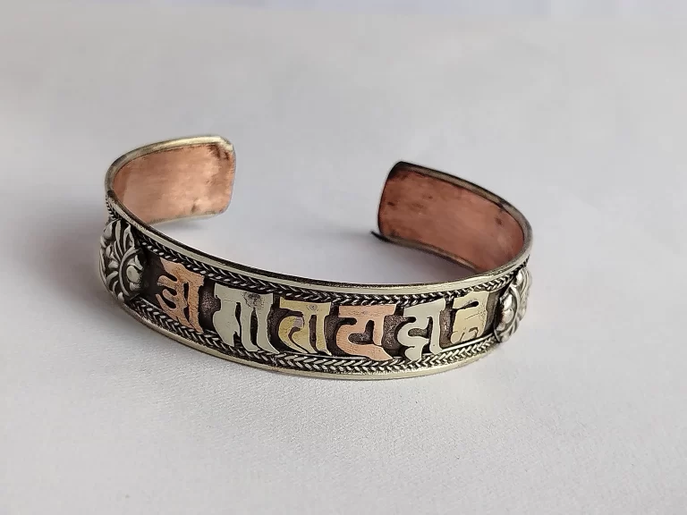 Tibetan Mantra Copper Bracelet - Authentic Newari Pure Copper Design