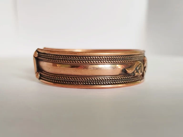 OM NAMAH SHIVAYE Carved Copper Bracelet - Pure Copper Bracelet for men