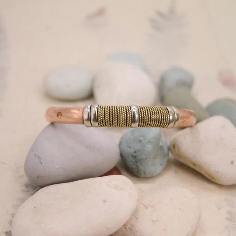 Handmade Copper Bracelet - Plain Brass braided copper bracelet