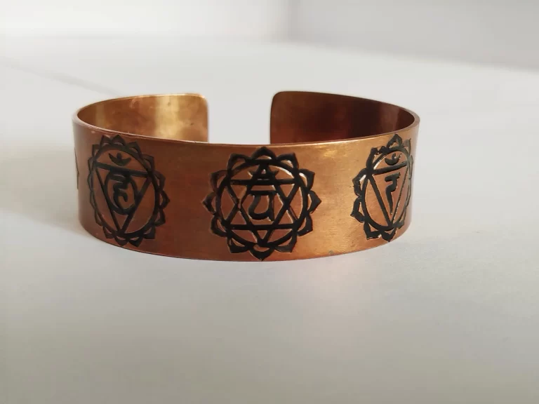 Seven chakra Copper Bracelet - Pure Copper Healing Bracelet