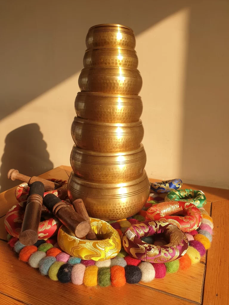 Set Of 7 Hand Hammer Nepalese Tibetan Singing Bowl |  Handmade 7 Pieces Singing Bowl Therapy Meditation