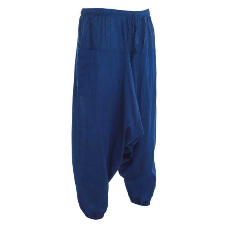 Handmade Nepal Cotton Harem Yoga Pants- Blue