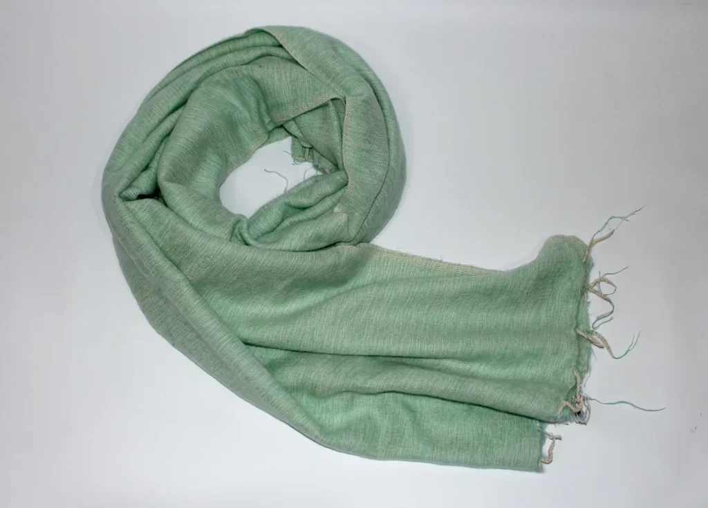 Yak Wool Shawl Aqua Green Color