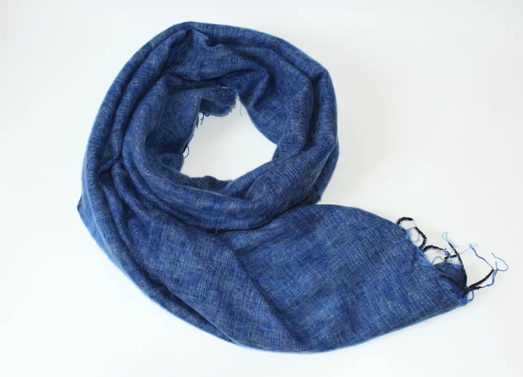 Yak Wool Shawl Blue Color