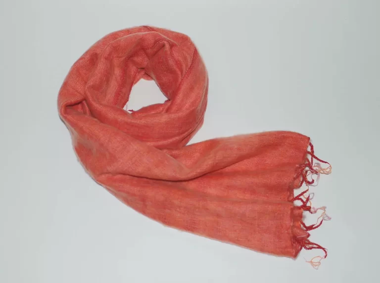 Yak Wool Shawl Copper Orange Color