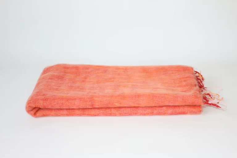 Yak Wool Shawl Copper Orange Color