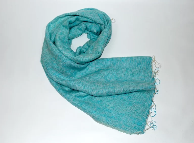 Yak Wool Shawl Light Blue Color