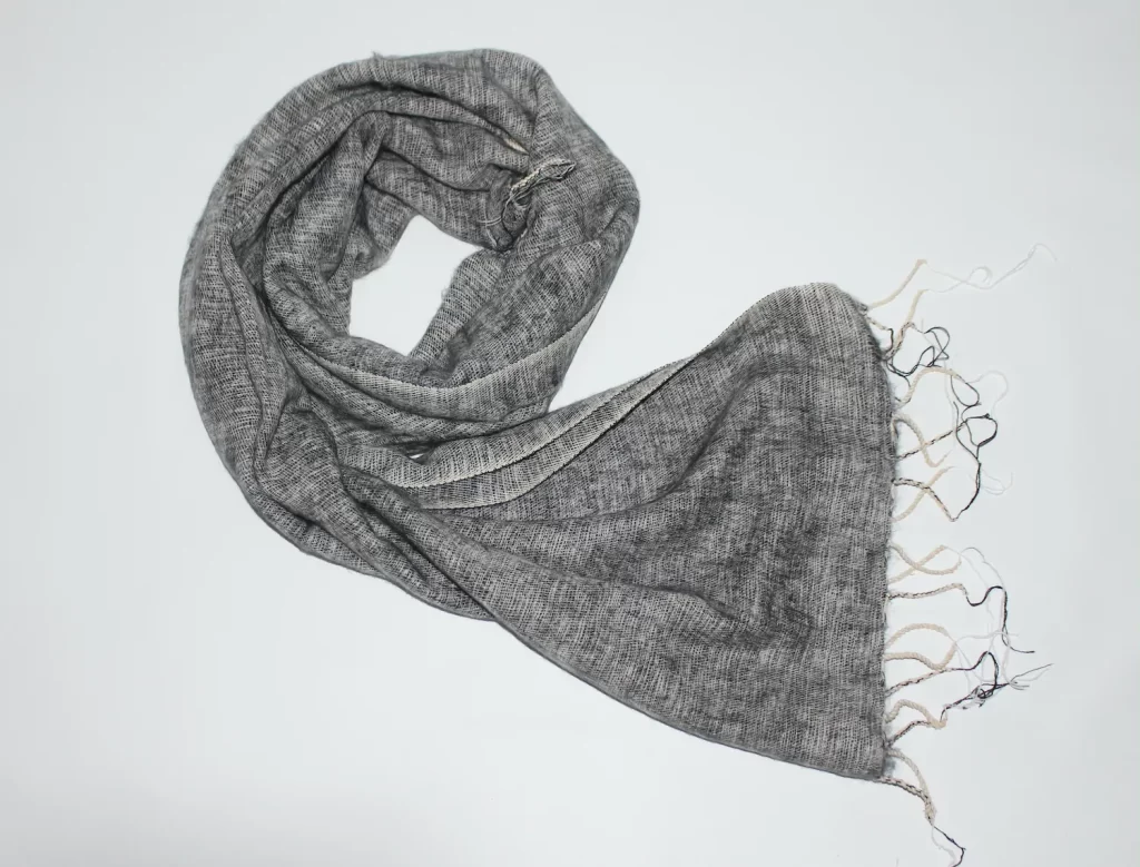 Yak Wool Shawl Light Grey Color