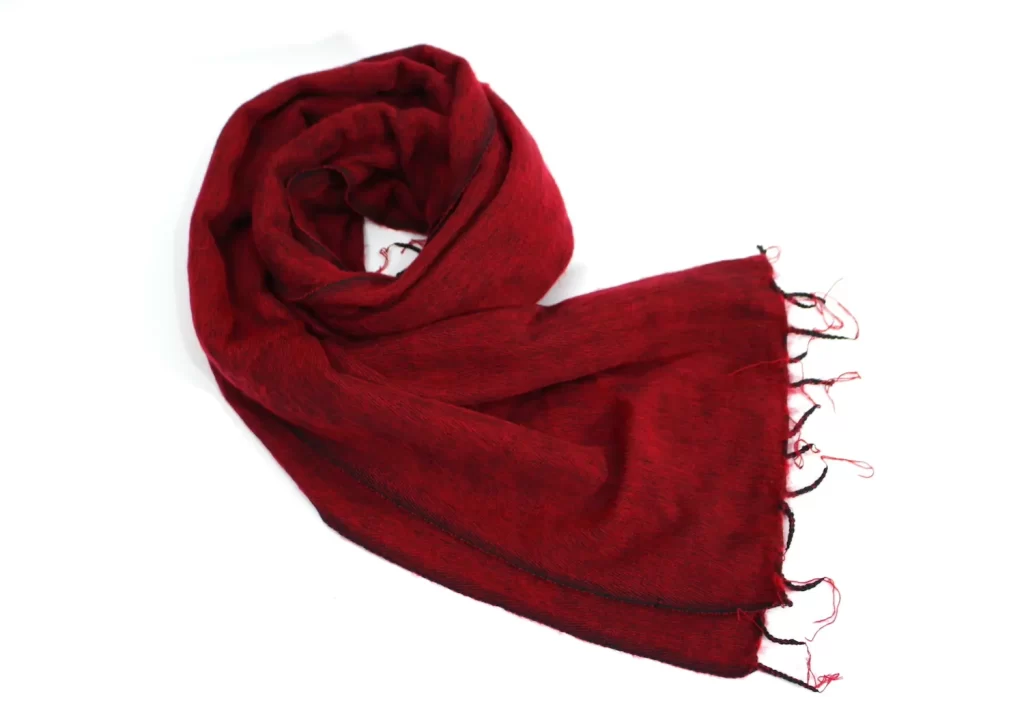 Yak Wool Shawl Maroon Color