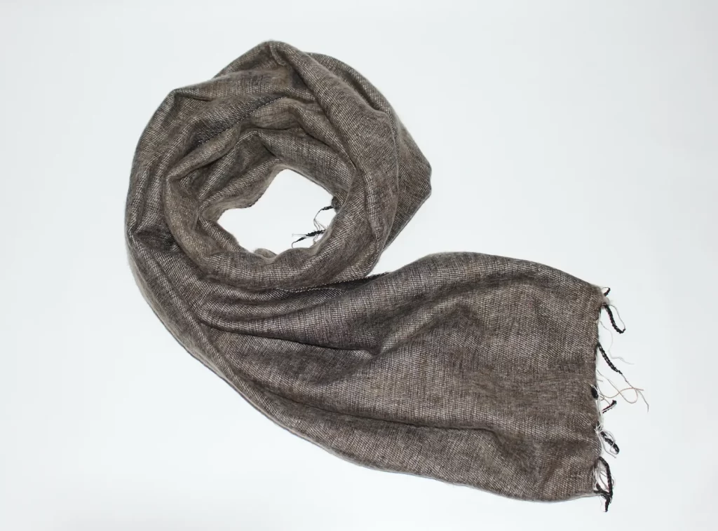 Yak Wool Shawl Mushroom Color