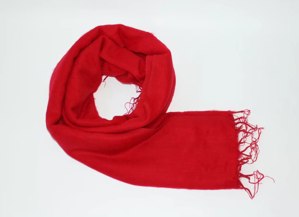 Yak Wool Shawl Red Color