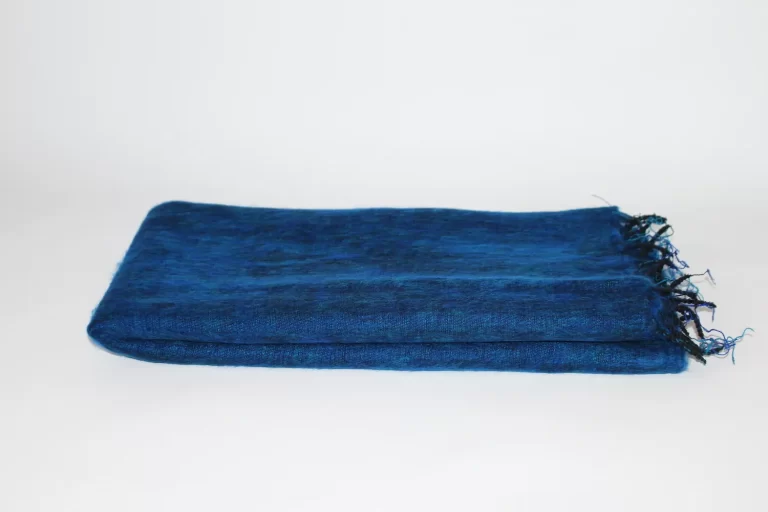 Yak Wool Shawl Royal Blue Color