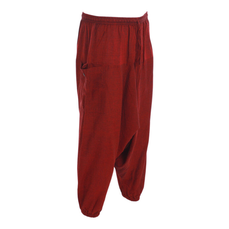 Handmade Nepal Cotton Harem Yoga Pants- Maroon