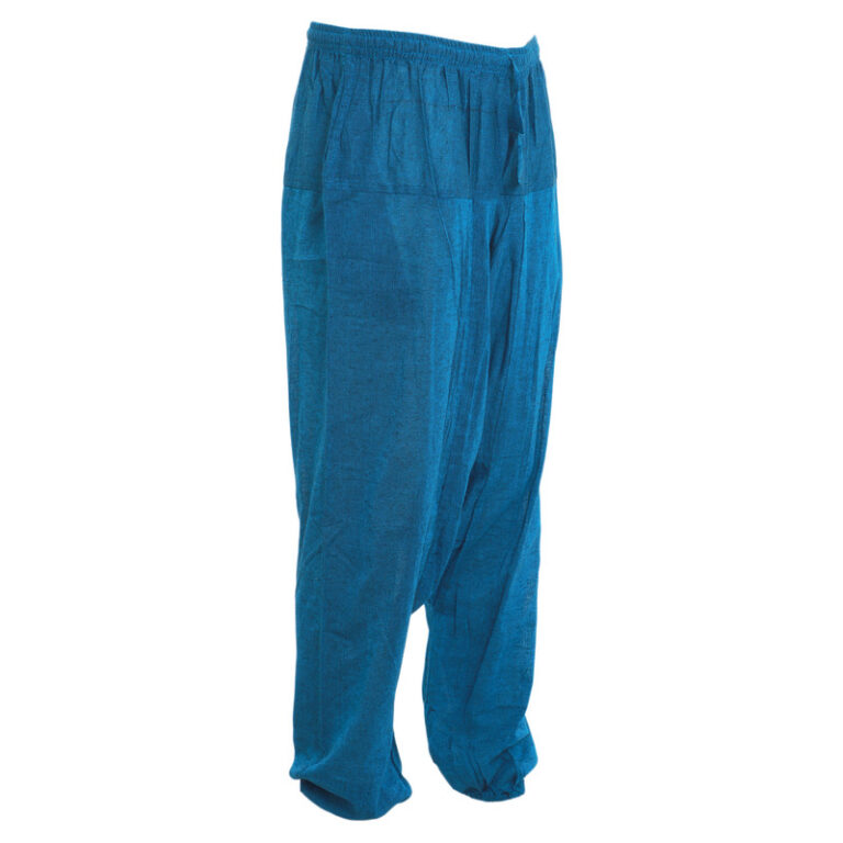 Handmade Nepal Cotton Harem Yoga Pants- Turquoise