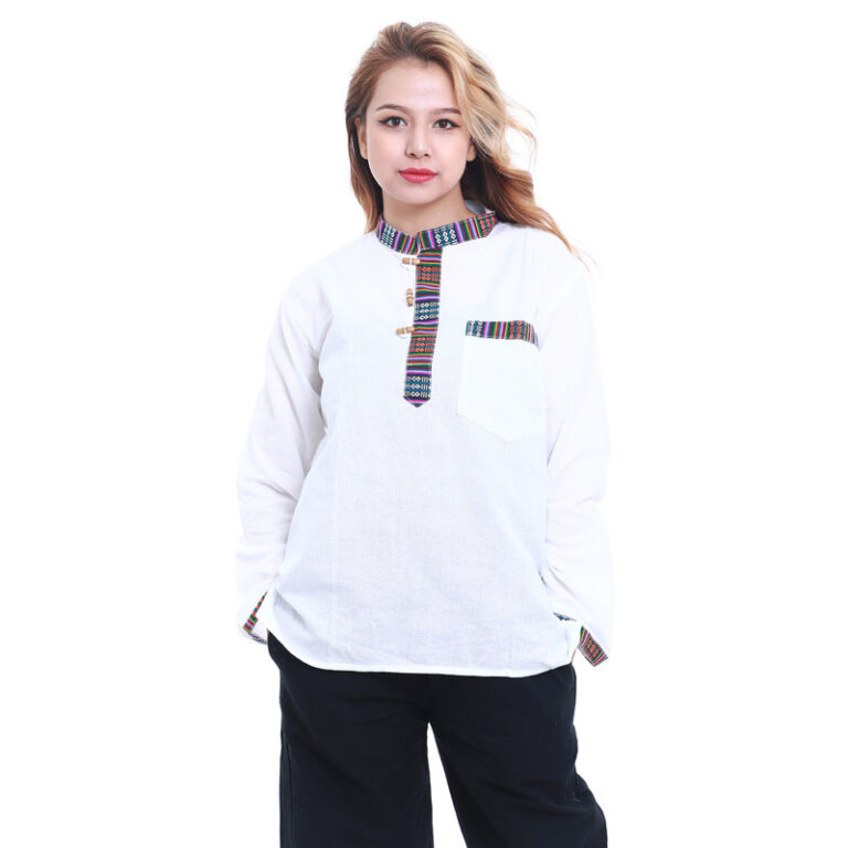 Fair Trade Nepal Cotton Shirt | Handmade Organic Bhutani Kurtha