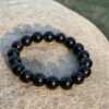 black obsidian 10mm natural gemstone bracelet in stone