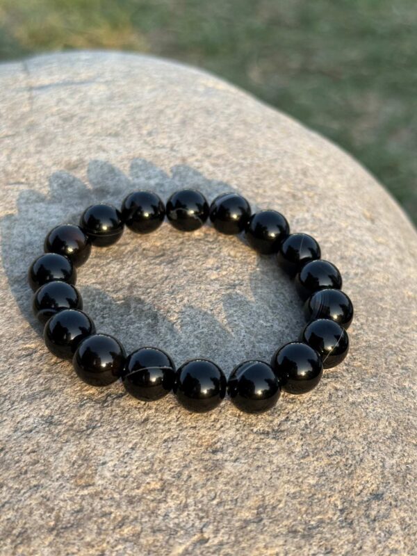 black obsidian 10mm natural gemstone bracelet in stone