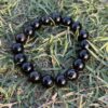 black obsidian 10mm natural gemstone bracelet in ground