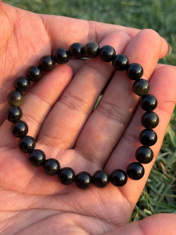 black obsidian natural gemstone bracelet main