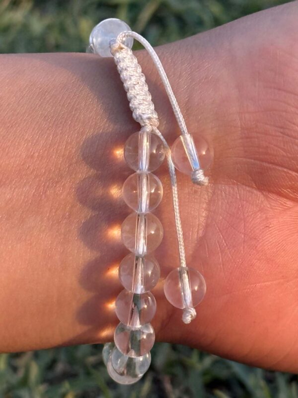 clear quartz natural gemstone bracelet top
