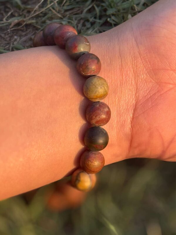 Elephant Jasper Natural Gemstone Bracelet close view
