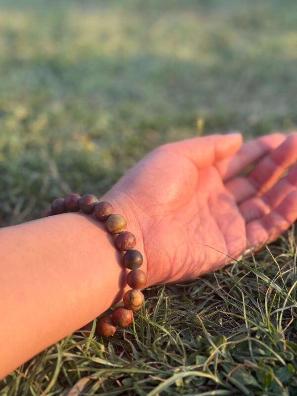 Elephant Jasper Natural Gemstone Bracelet side view