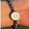 gold obsidian natural gem stone bracelet with guru bead main