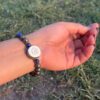 gold obsidian natural gem stone bracelet with guru bead main 2