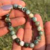 indian agate natural gemstone bracelet in pal top view