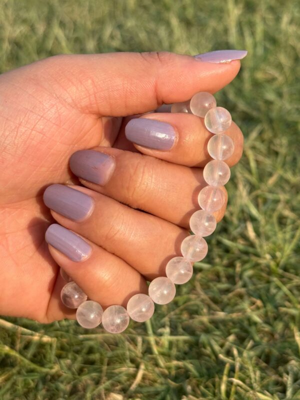 light rose quartz natural gem stone bracelet main